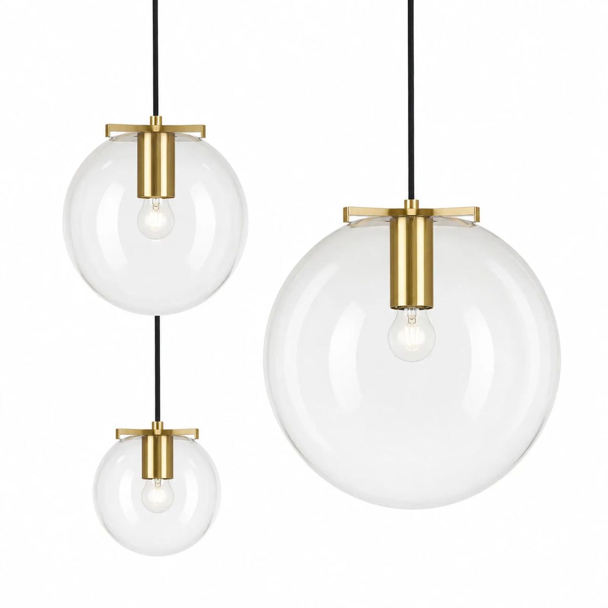 Transparent Glass Globe Pendant Light