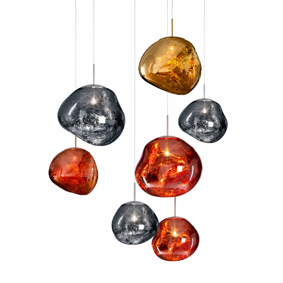 Electroplated Glass Pendant Light Collection
