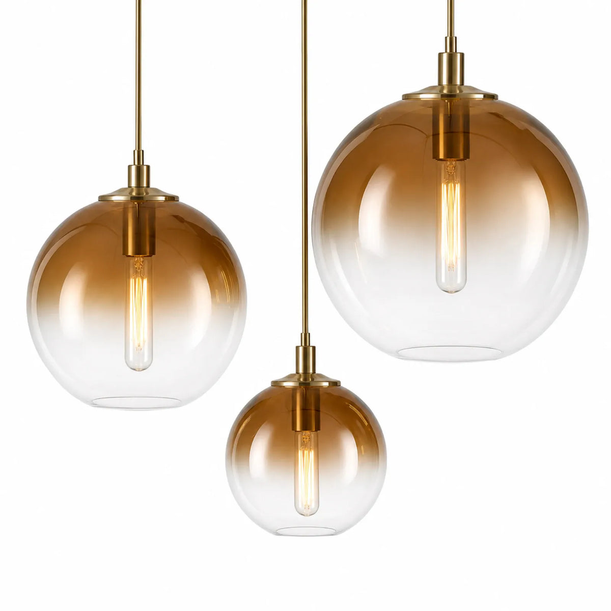 Gradient Glass Globe Pendant Light