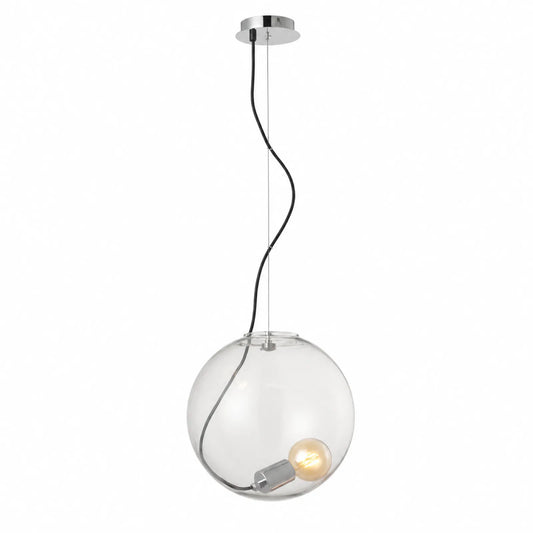 Clear Glass Globe Pendant Light