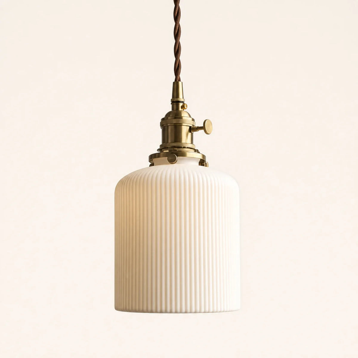 Ceramic and Brass Pendant Light, Styles A/B/C/E