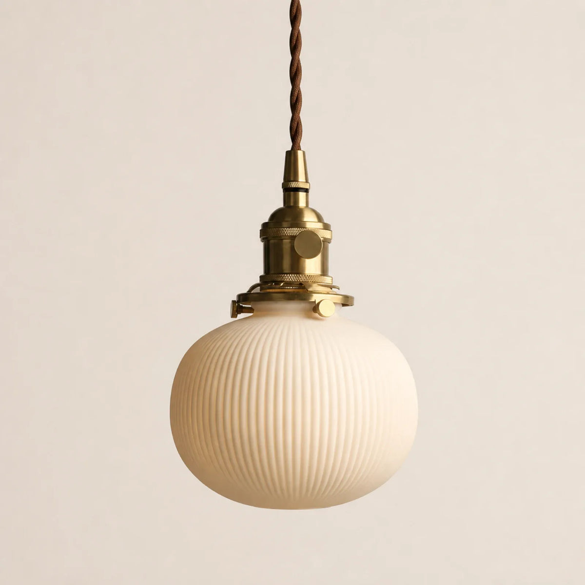 Ceramic and Brass Pendant Light, Styles A/B/C/E