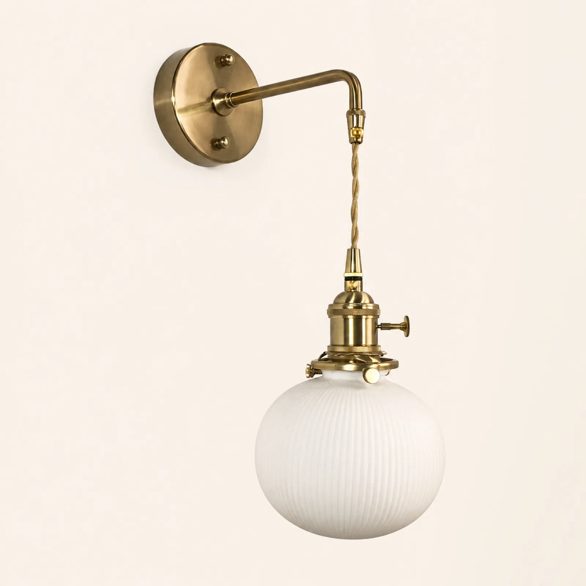 Ceramic and Brass Wall Light, Styles A/B/C