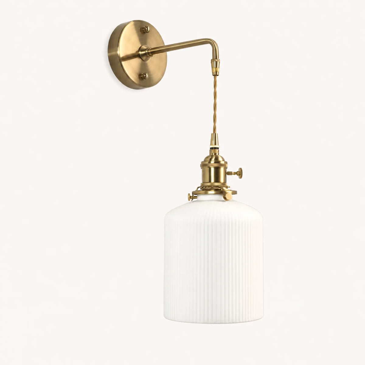 Ceramic and Brass Wall Light, Styles A/B/C
