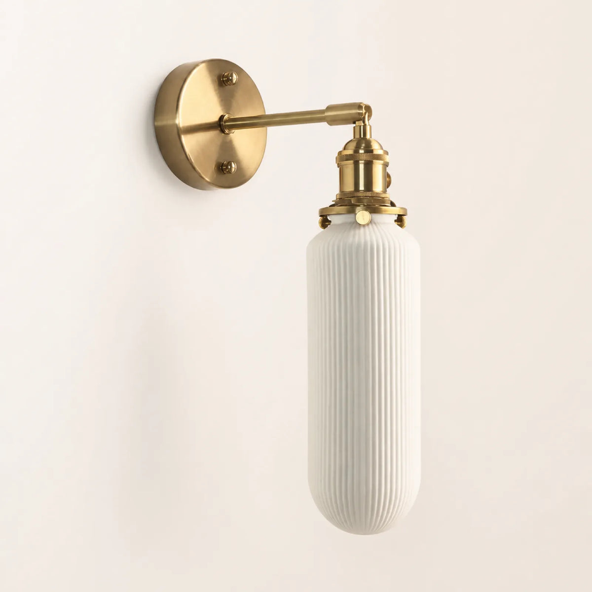 Ceramic and Brass Wall Light, Styles A/B/C