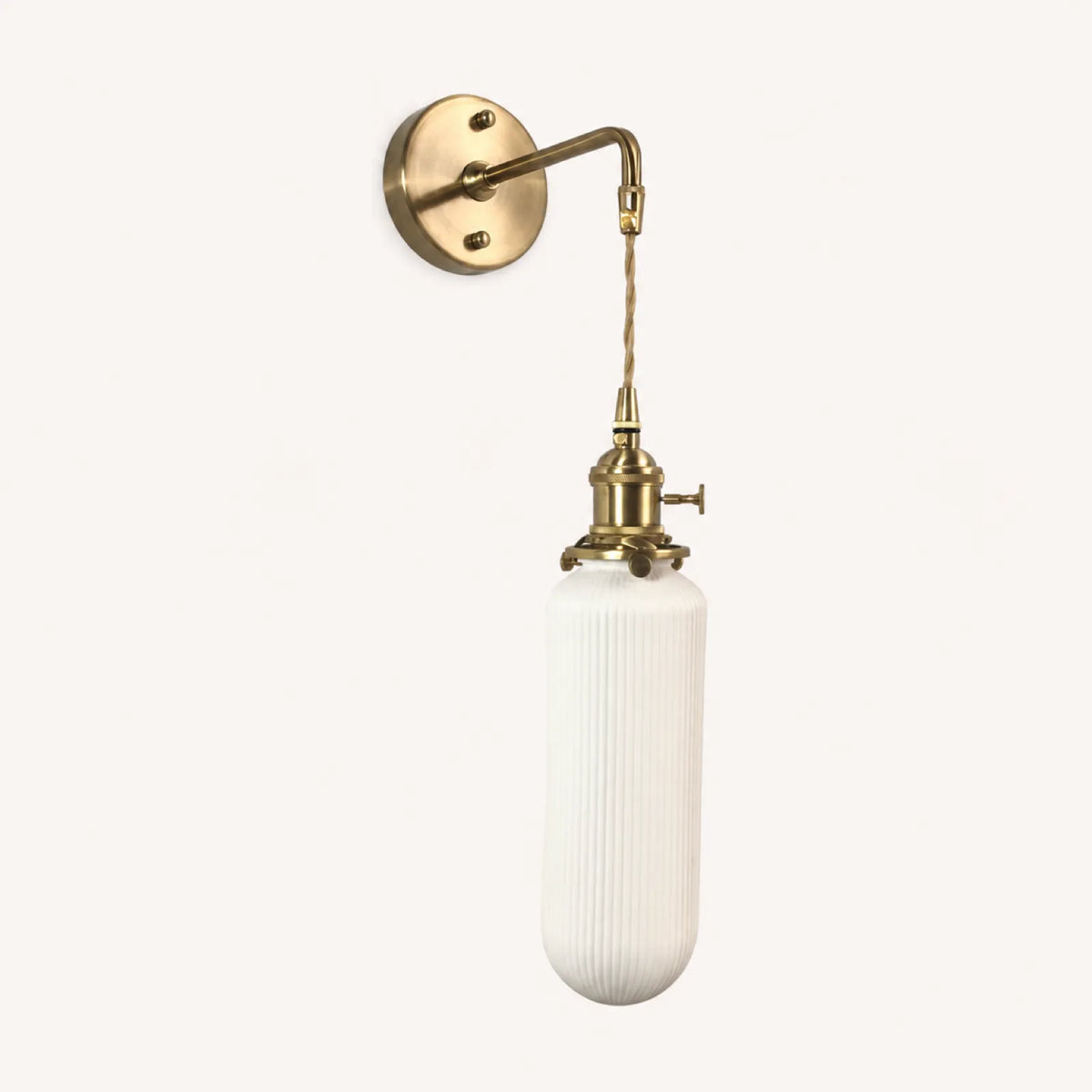 Ceramic and Brass Wall Light, Styles A/B/C