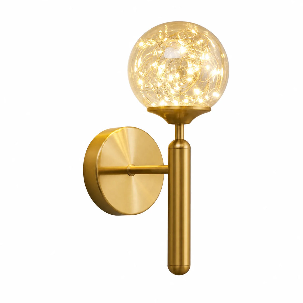 Cognac Glass LED String Wall Light A-D Styles