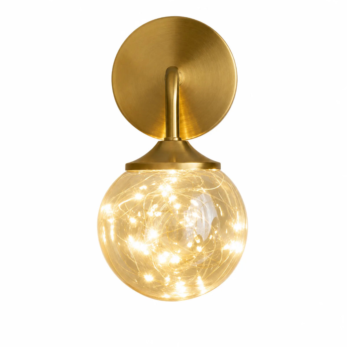 Cognac Glass LED String Wall Light A-D Styles
