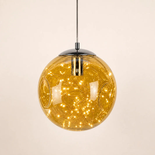 Starlight Concave Globe Glass Pendant Light