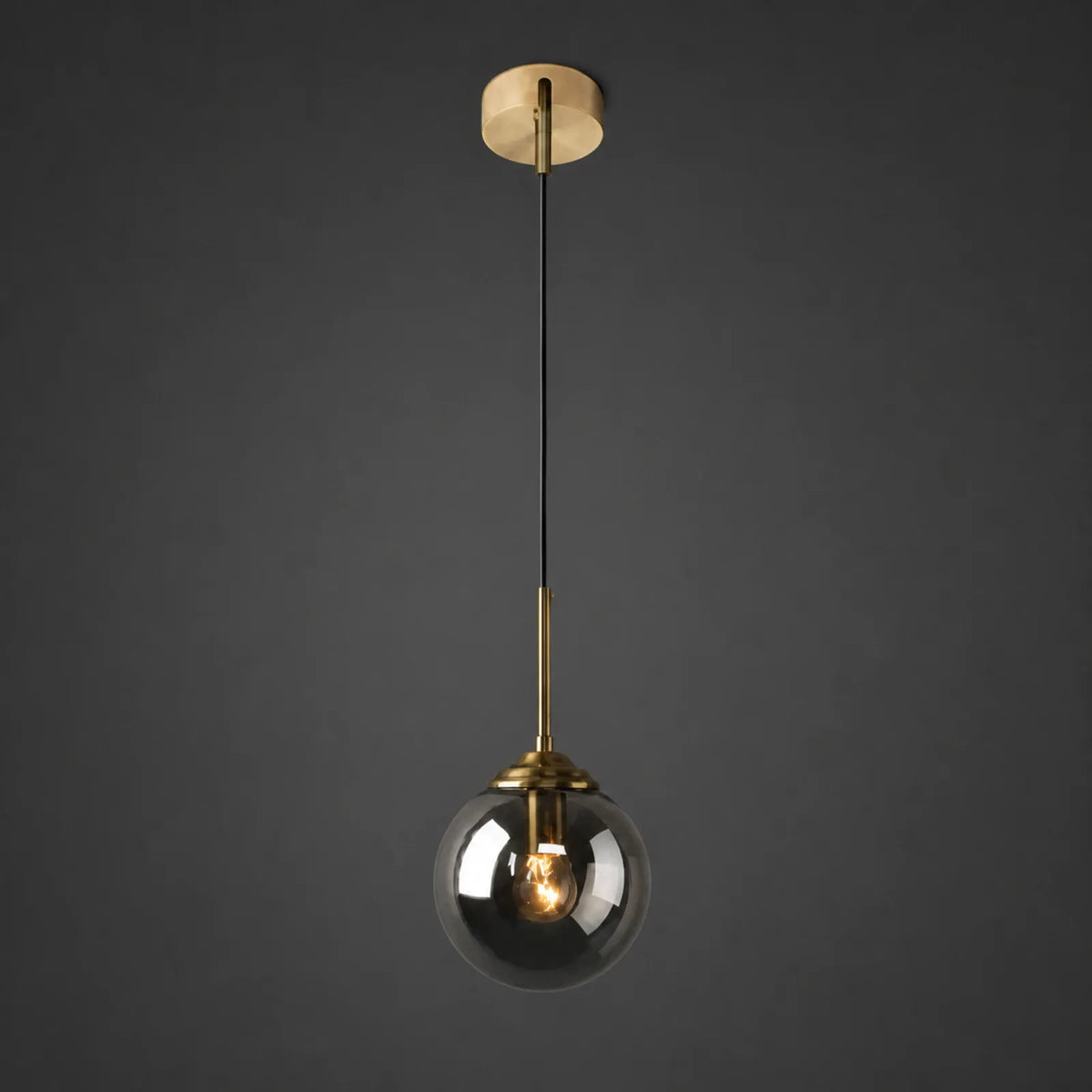 Small Globe Long-Cord Pendant Light, Style A