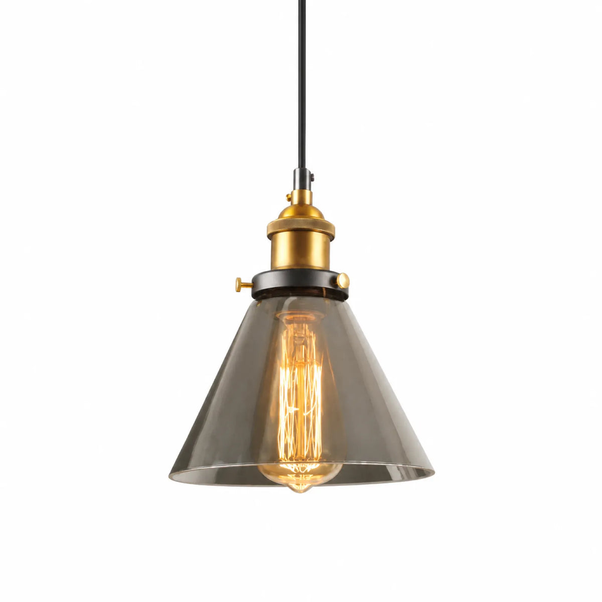 Clear, Amber, and Smoke Gray Glass Pendant Shade Series