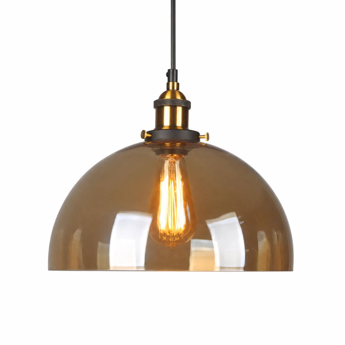 Clear, Amber, and Smoke Gray Glass Pendant Shade Series