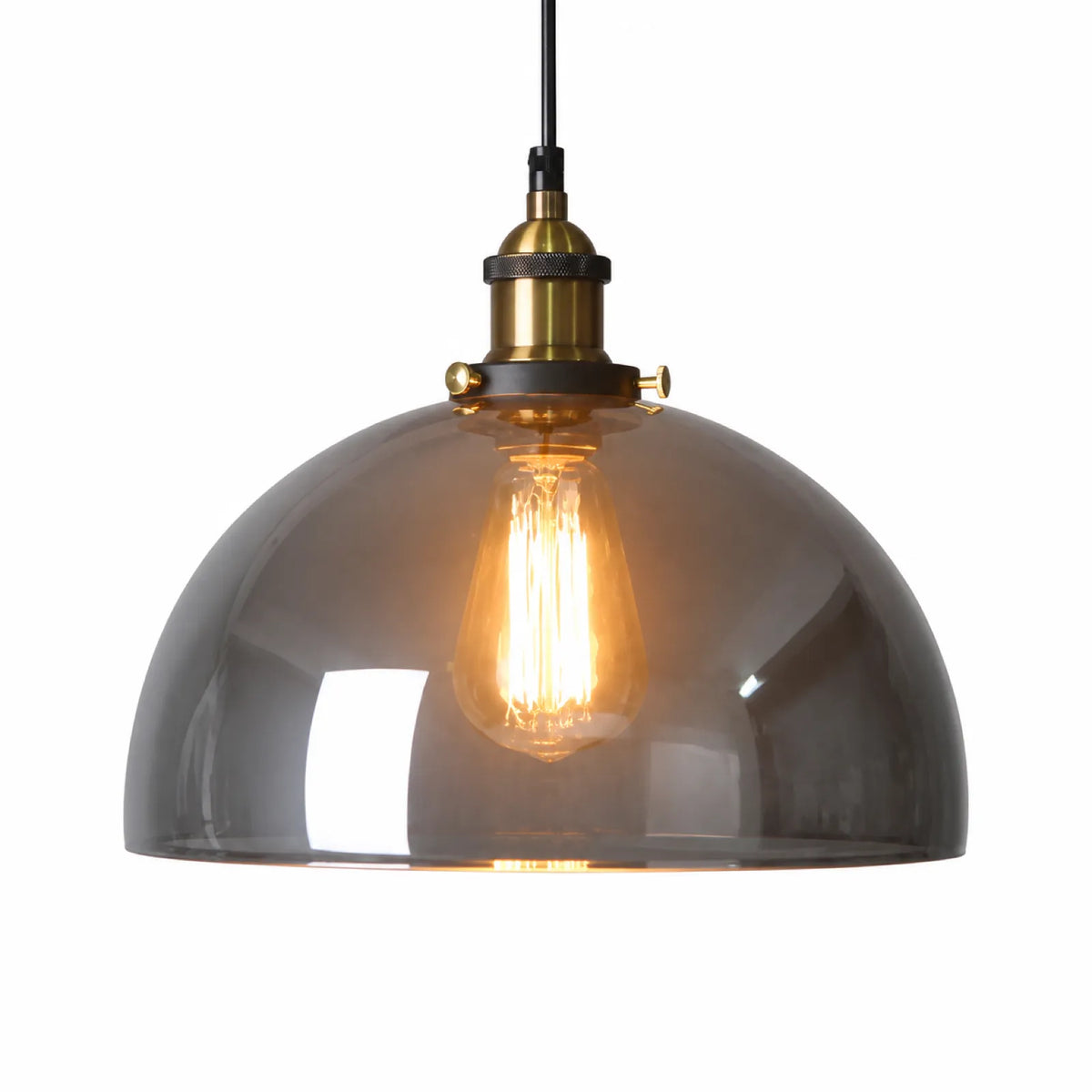Clear, Amber, and Smoke Gray Glass Pendant Shade Series