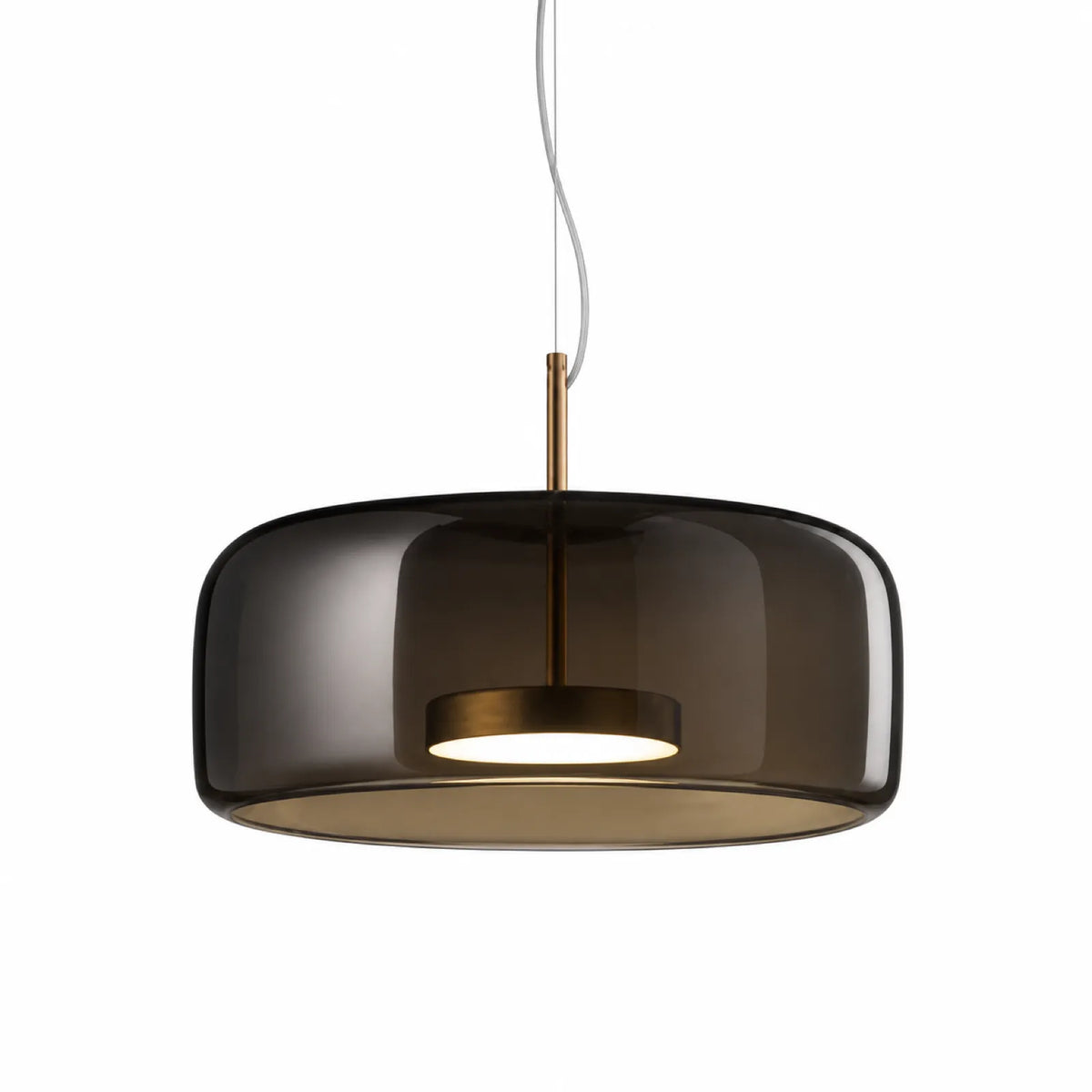 LED Strip Cylindrical/Ring Glass Pendant Light, Styles A/B