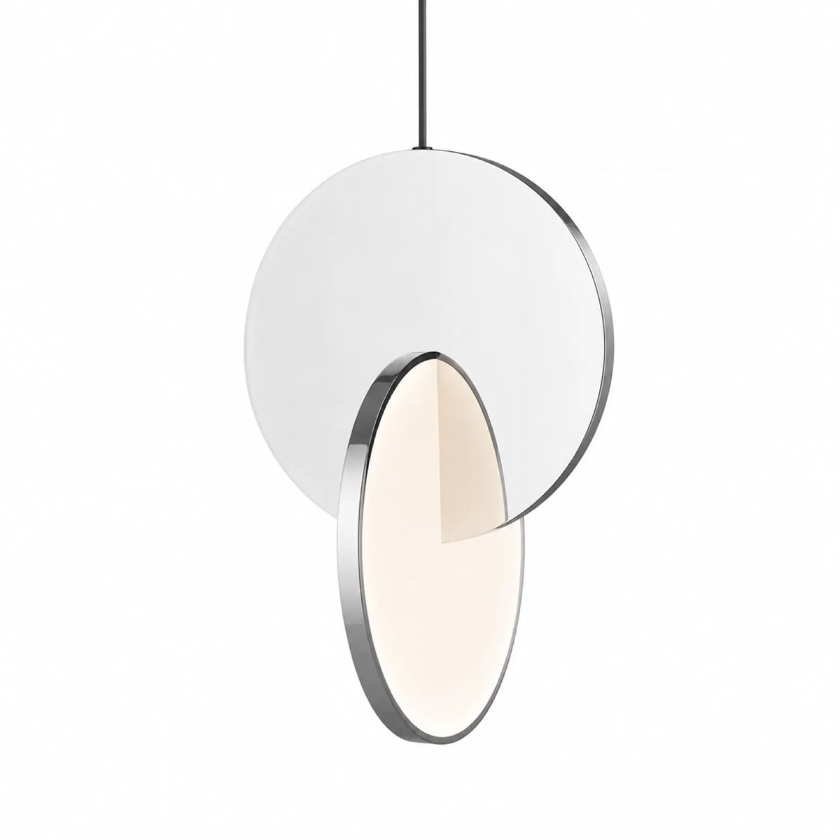 Small Double-Ring LED Pendant Light, 18cm