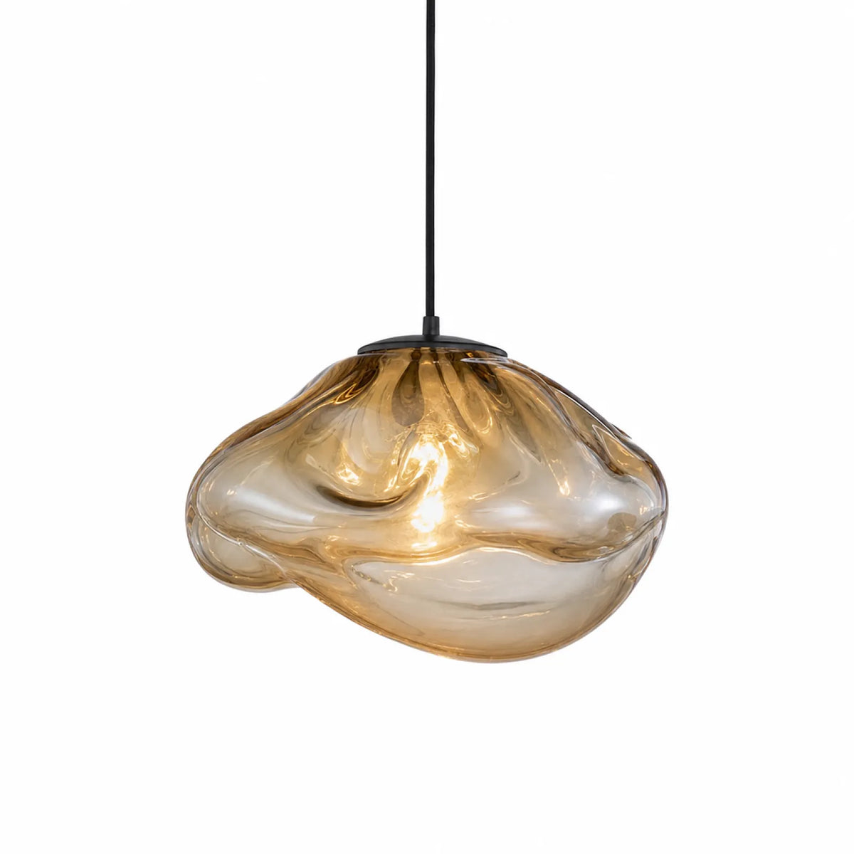 Shell-Pattern Glass Pendant Shade, 22-36cm