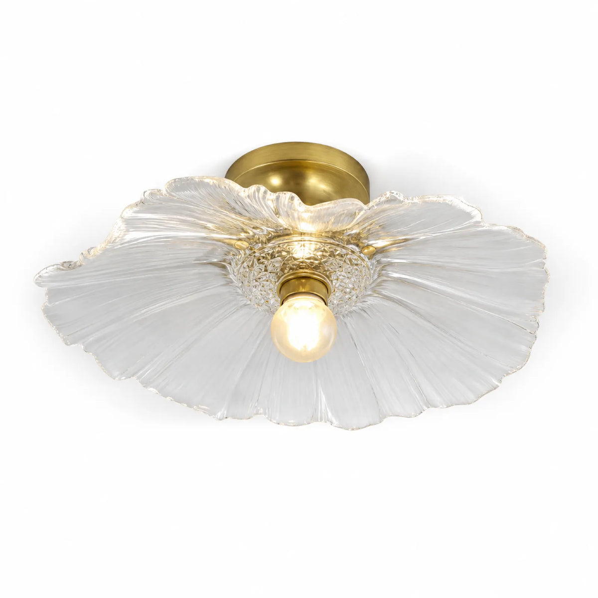 30cm Clear Glass Petal Ceiling Light