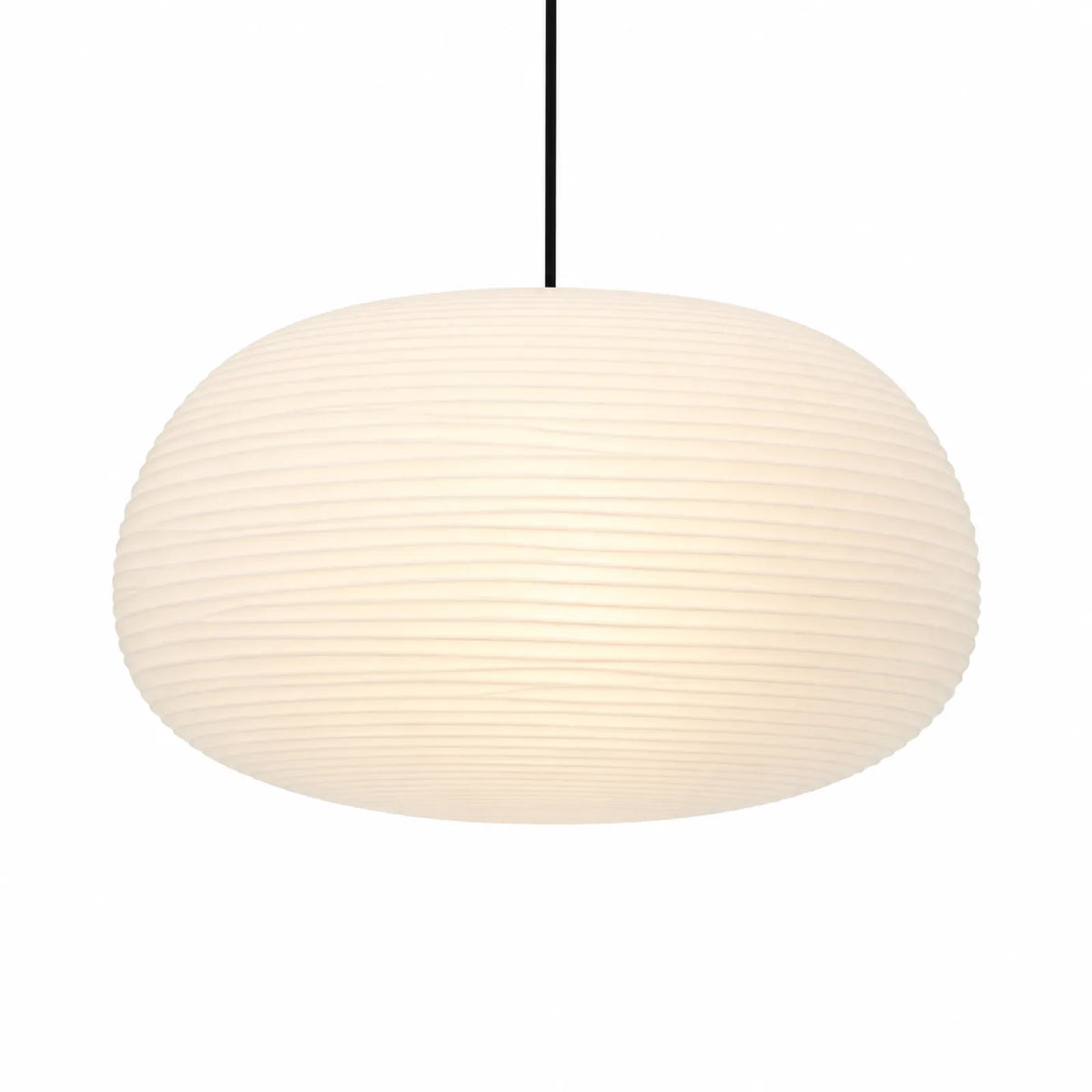 White Ribbed Irregular Glass Pendant Light