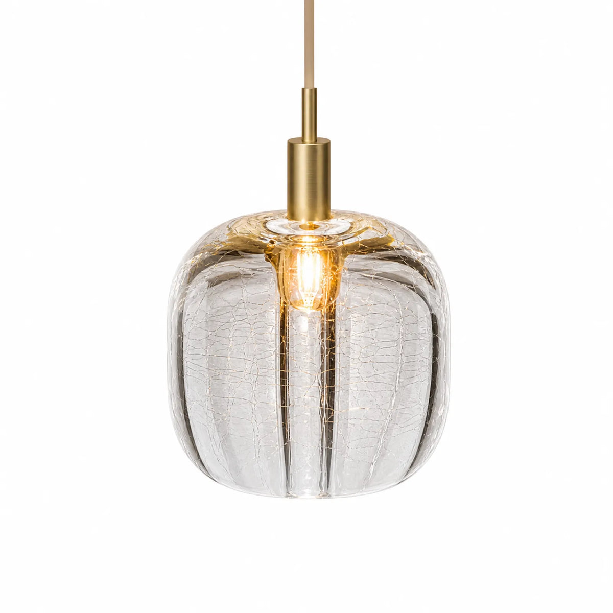 Rounded Square Crystal Glass G4 Pendant Light