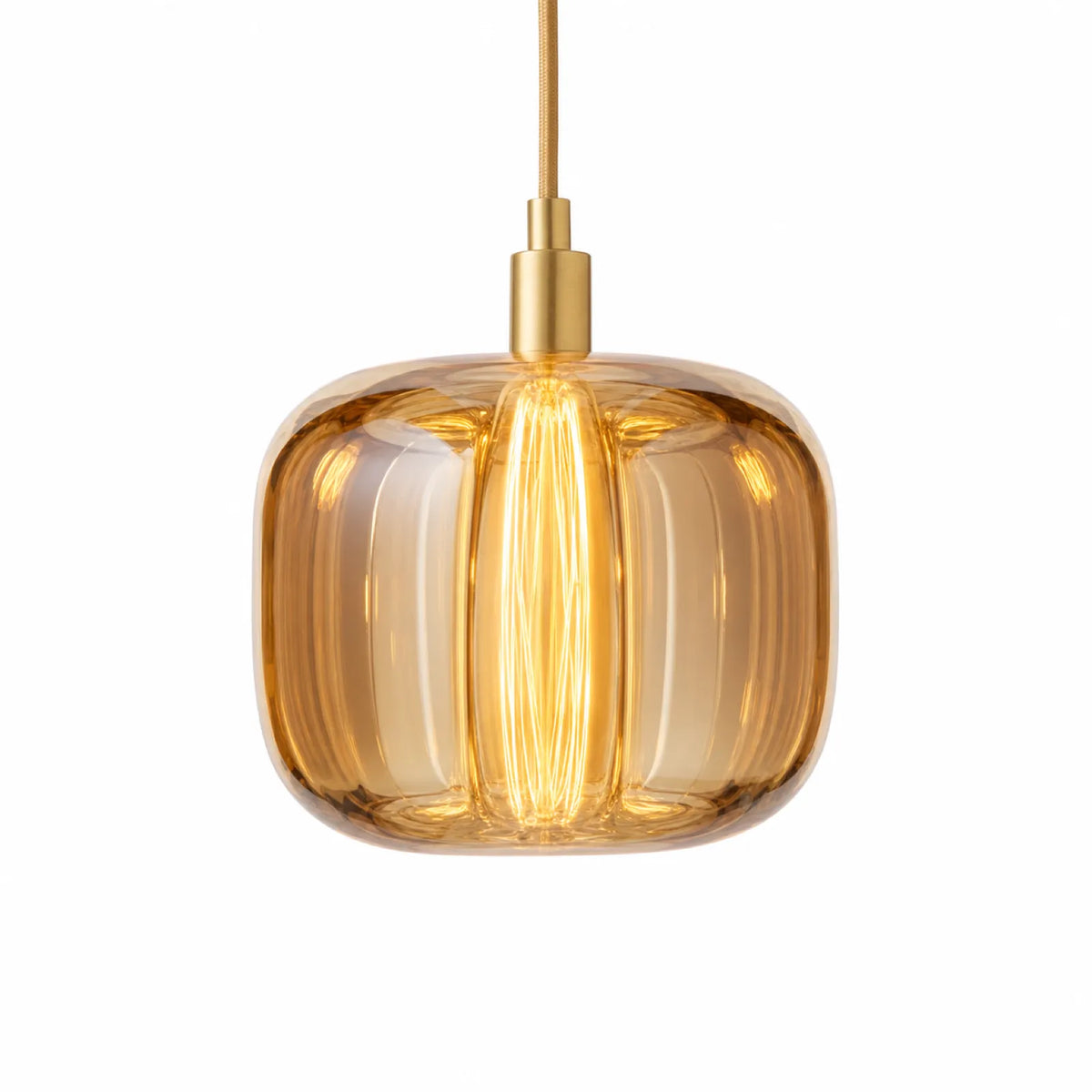 Rounded Square Crystal Glass G4 Pendant Light