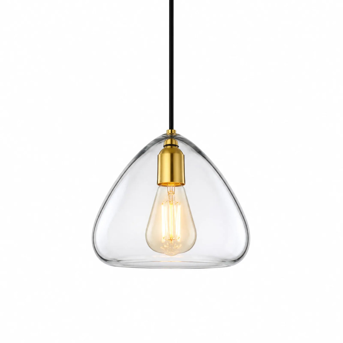 Teardrop Glass Pendant Light, Large/Small