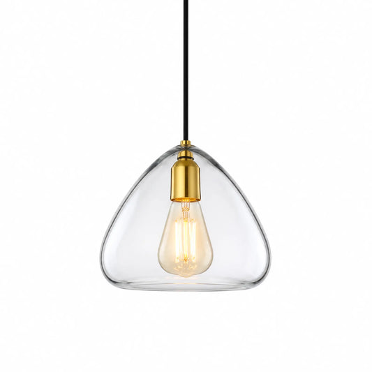 Teardrop Glass Pendant Light, Large/Small