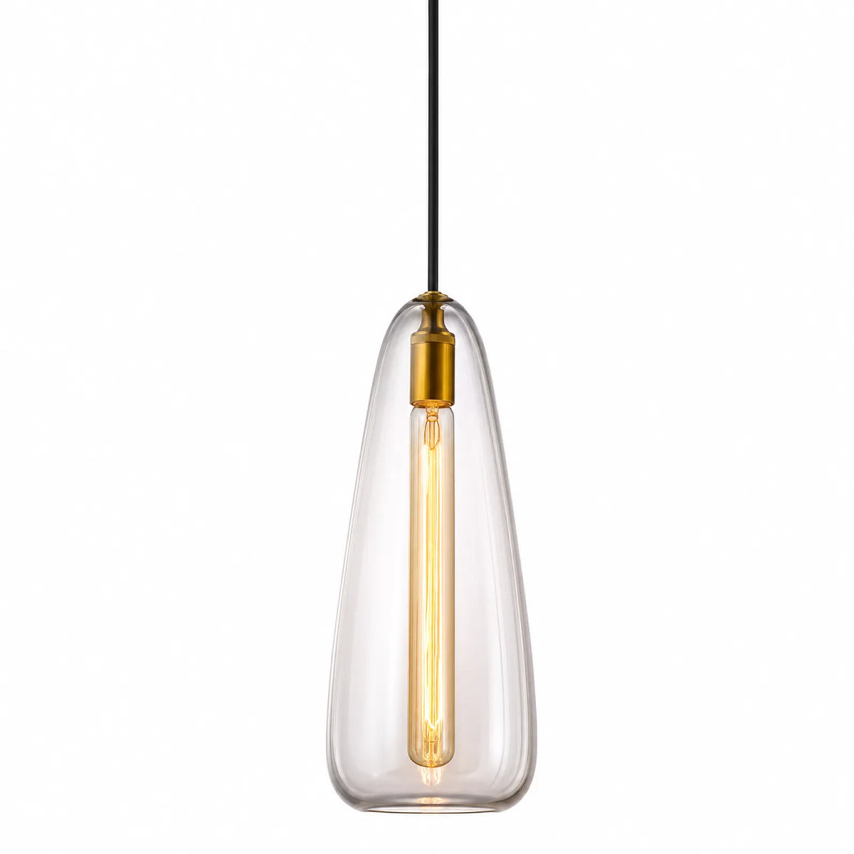 Teardrop Glass Pendant Light, Large/Small