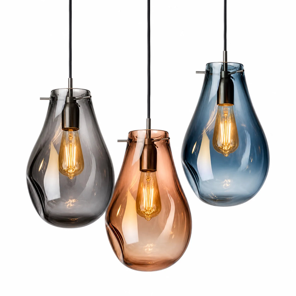 Teardrop Glass Pendant Light 18*28cm, Multiple Colors