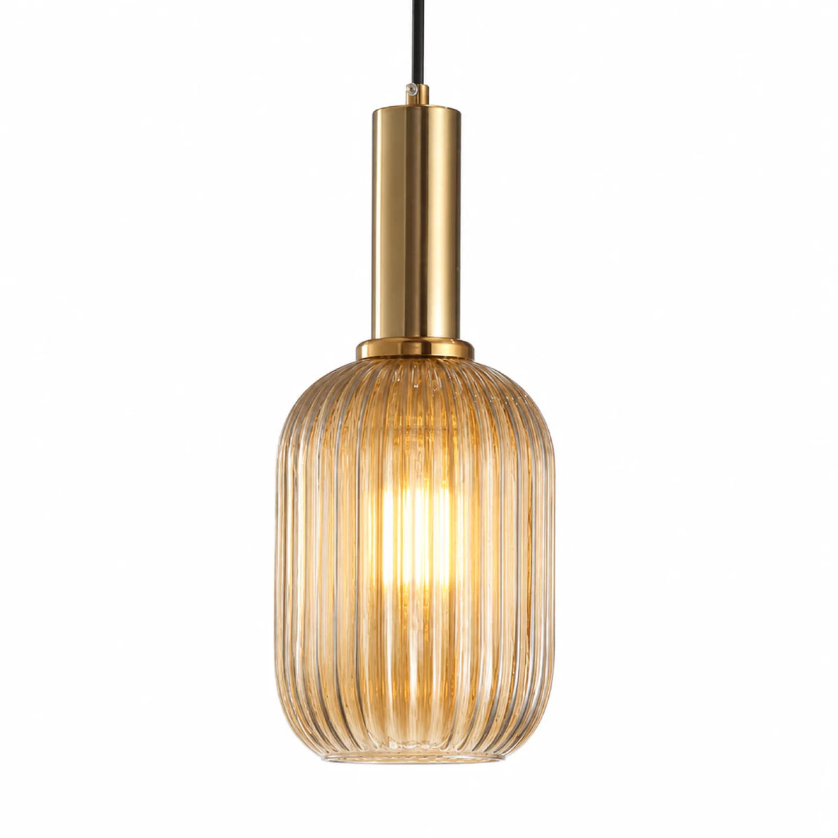 Milky White Half-Dome Glass Pendant Light with Natural Copper and Red Wood