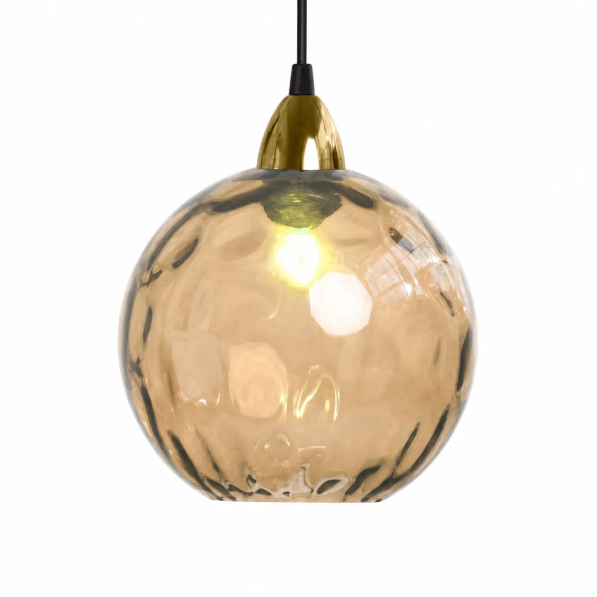 Colorful Hammered Glass Globe Pendant Light