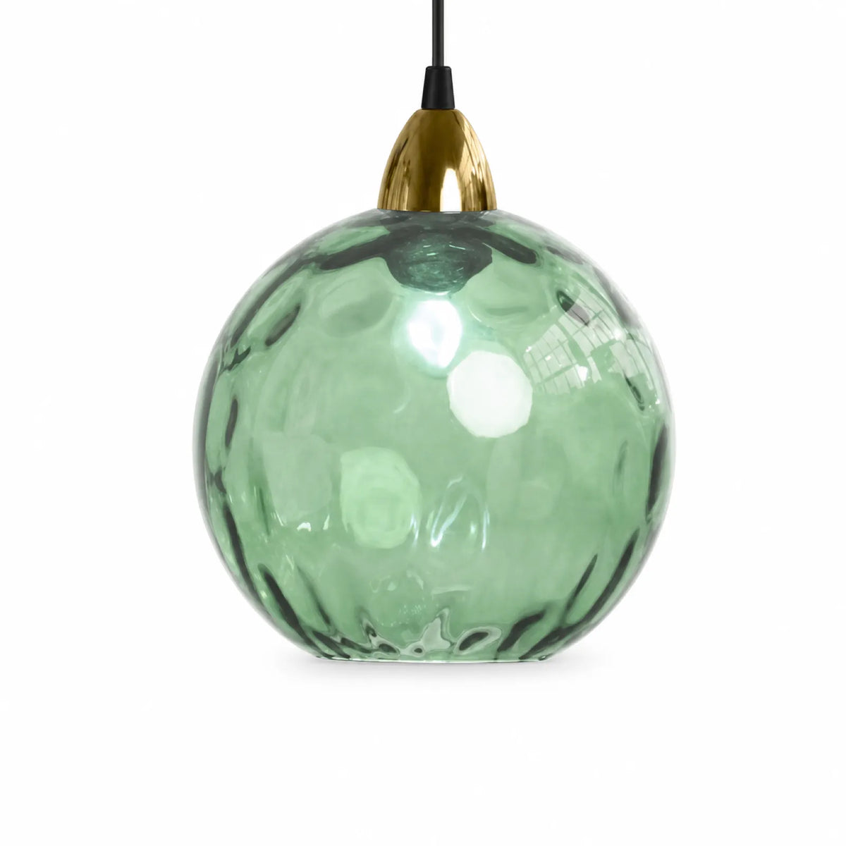 Colorful Hammered Glass Globe Pendant Light