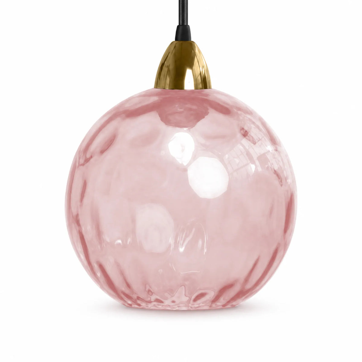 Colorful Hammered Glass Globe Pendant Light