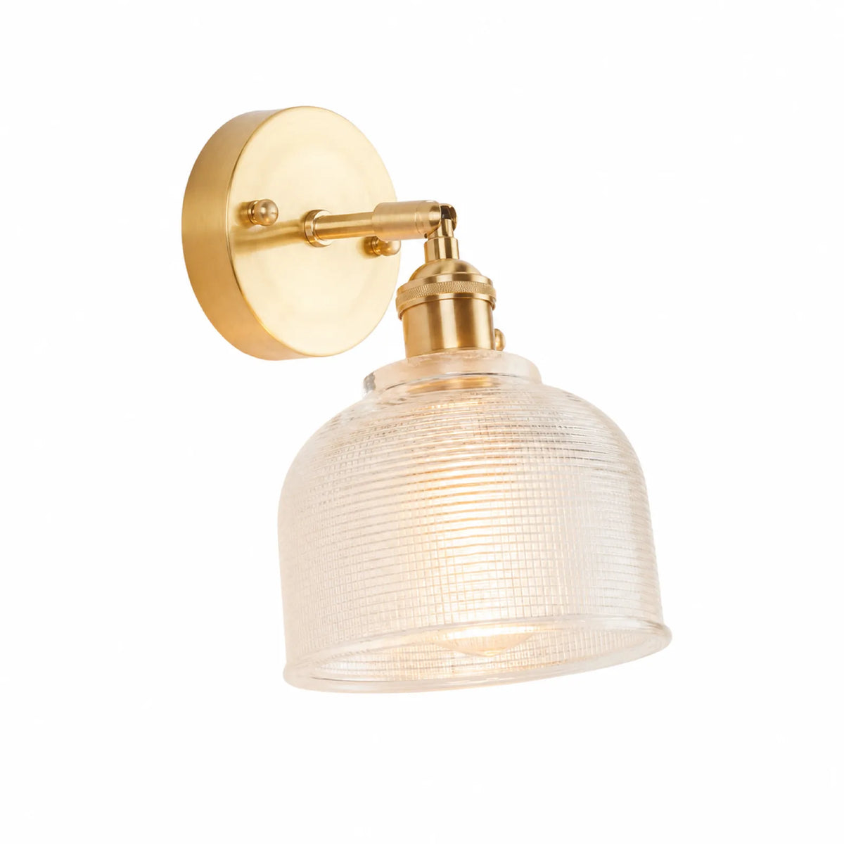 Clear Round Glass Shade Wall Light