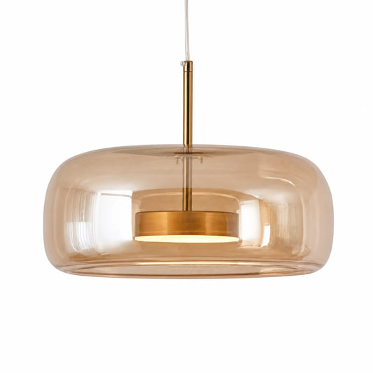Amber and Smoke Gray Jar LED Pendant Light
