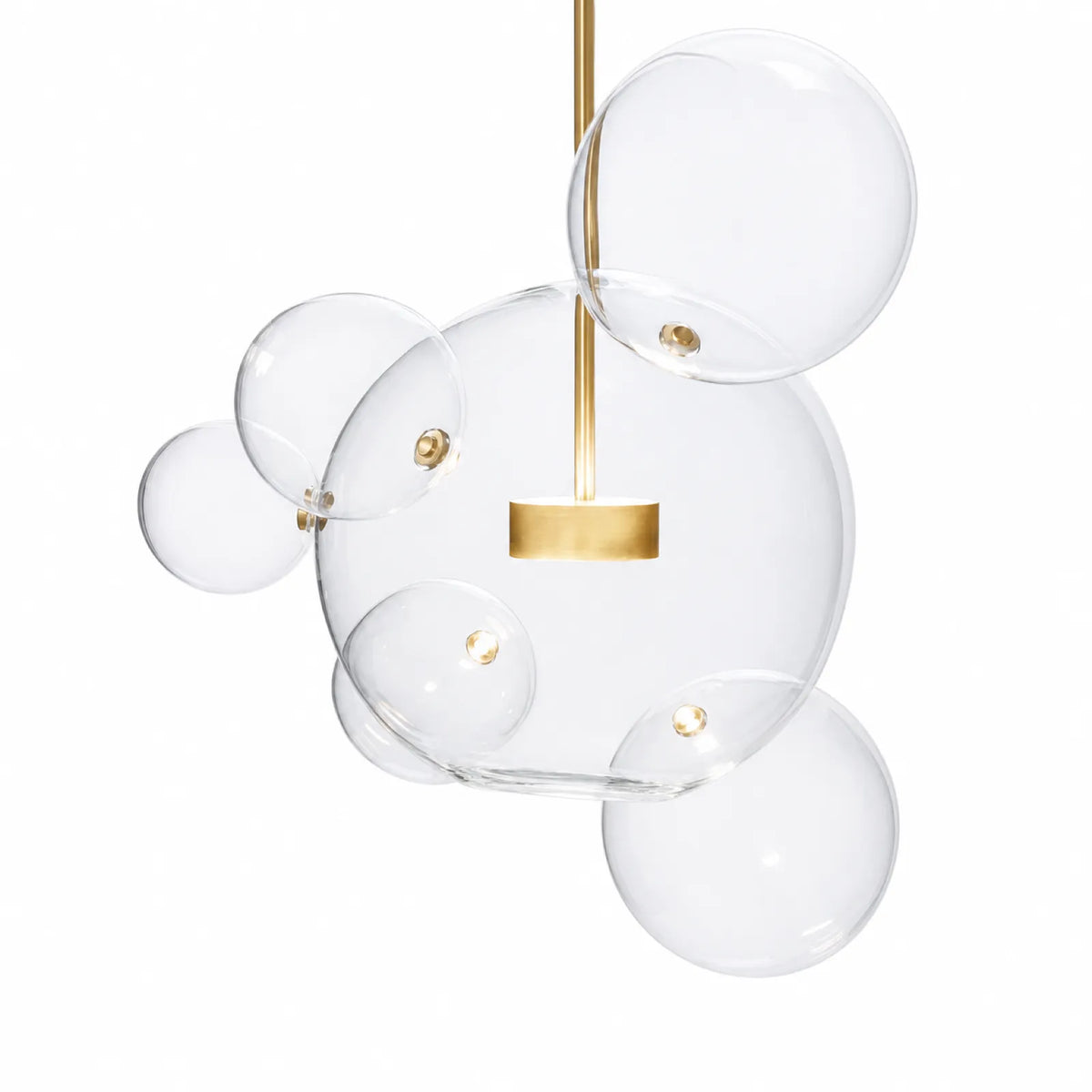 Electroplated Glass Pendant Light with Metal Fittings