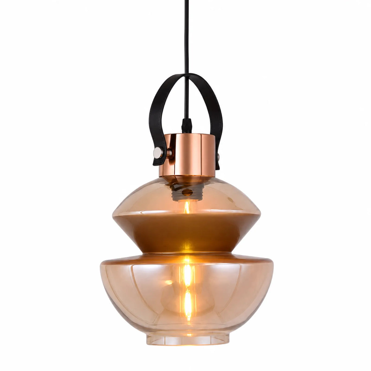 Electroplated Glass Pendant Light with Metal Fittings