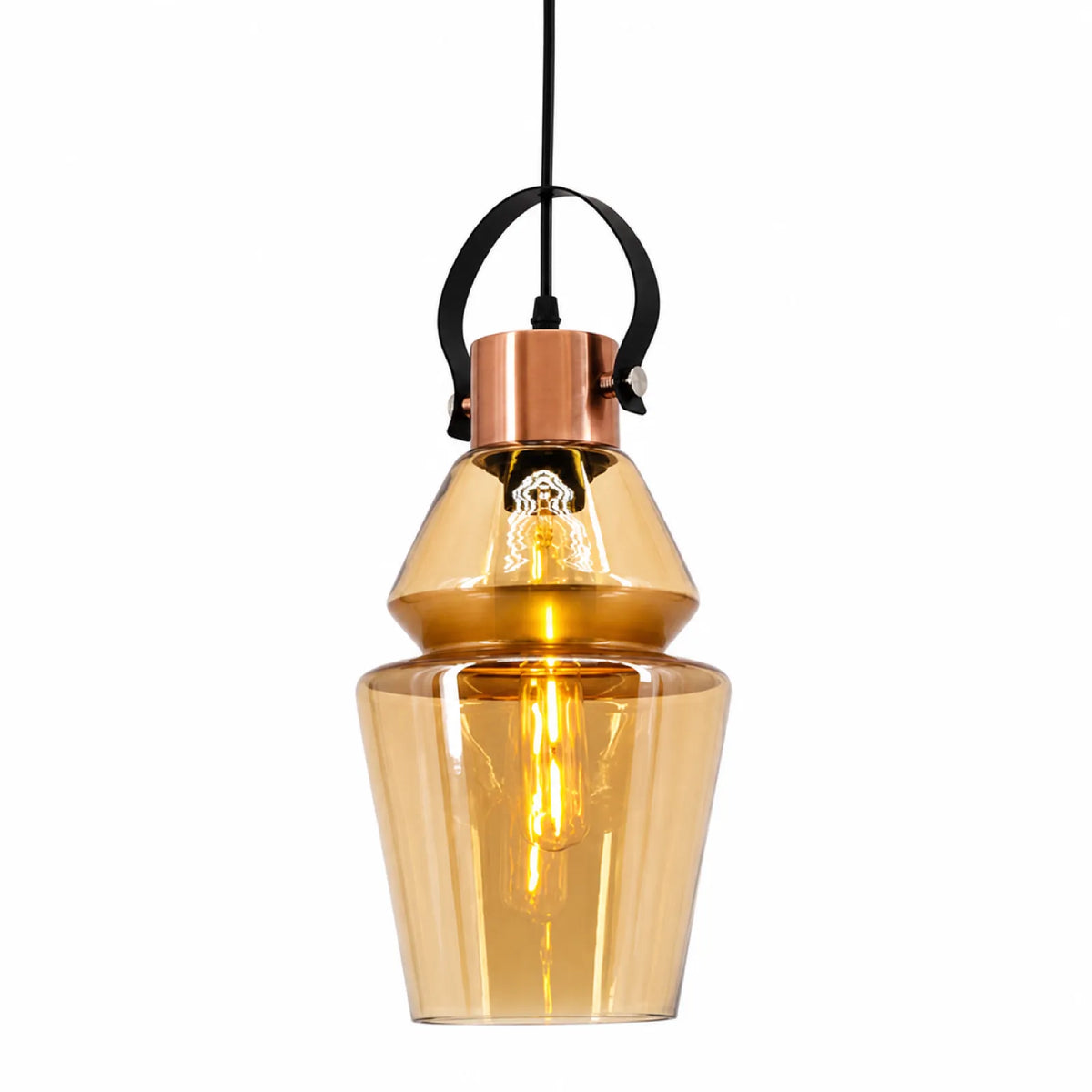 Electroplated Glass Pendant Light with Metal Fittings