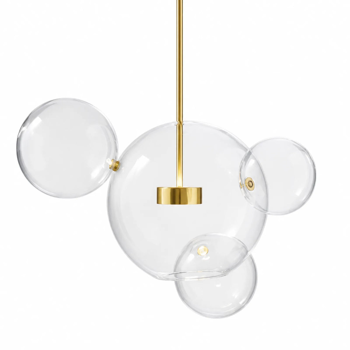 Electroplated Glass Pendant Light with Metal Fittings