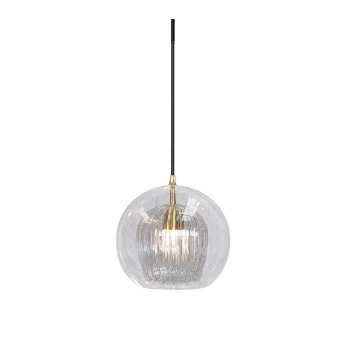 Clear Globe Glass Pendant Light, 15/20/25cm