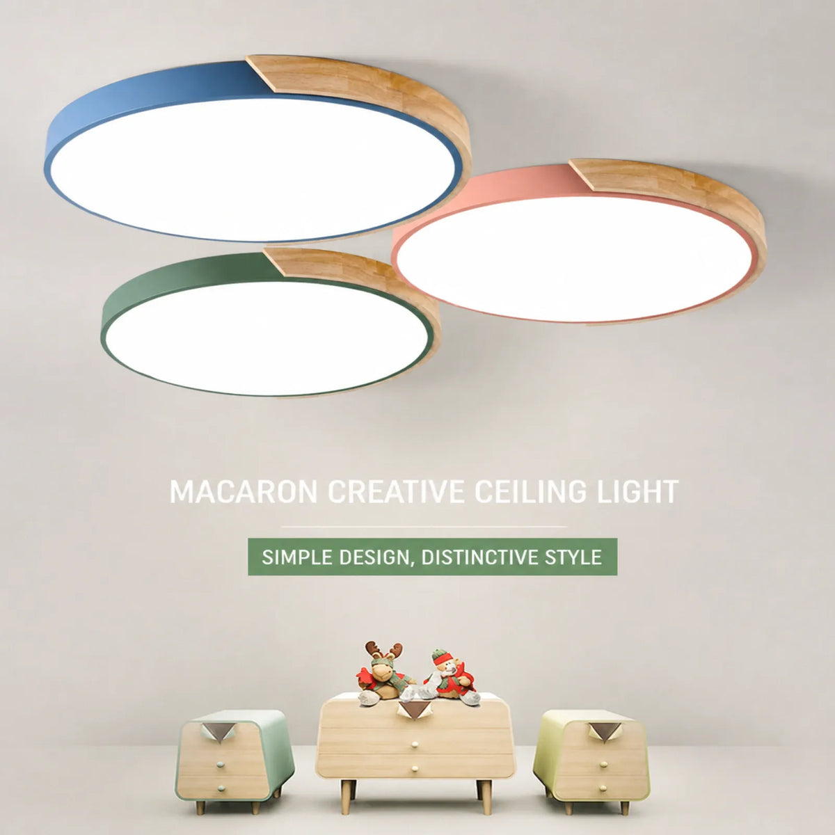 Segmented Pattern-Rim Round Ceiling Light