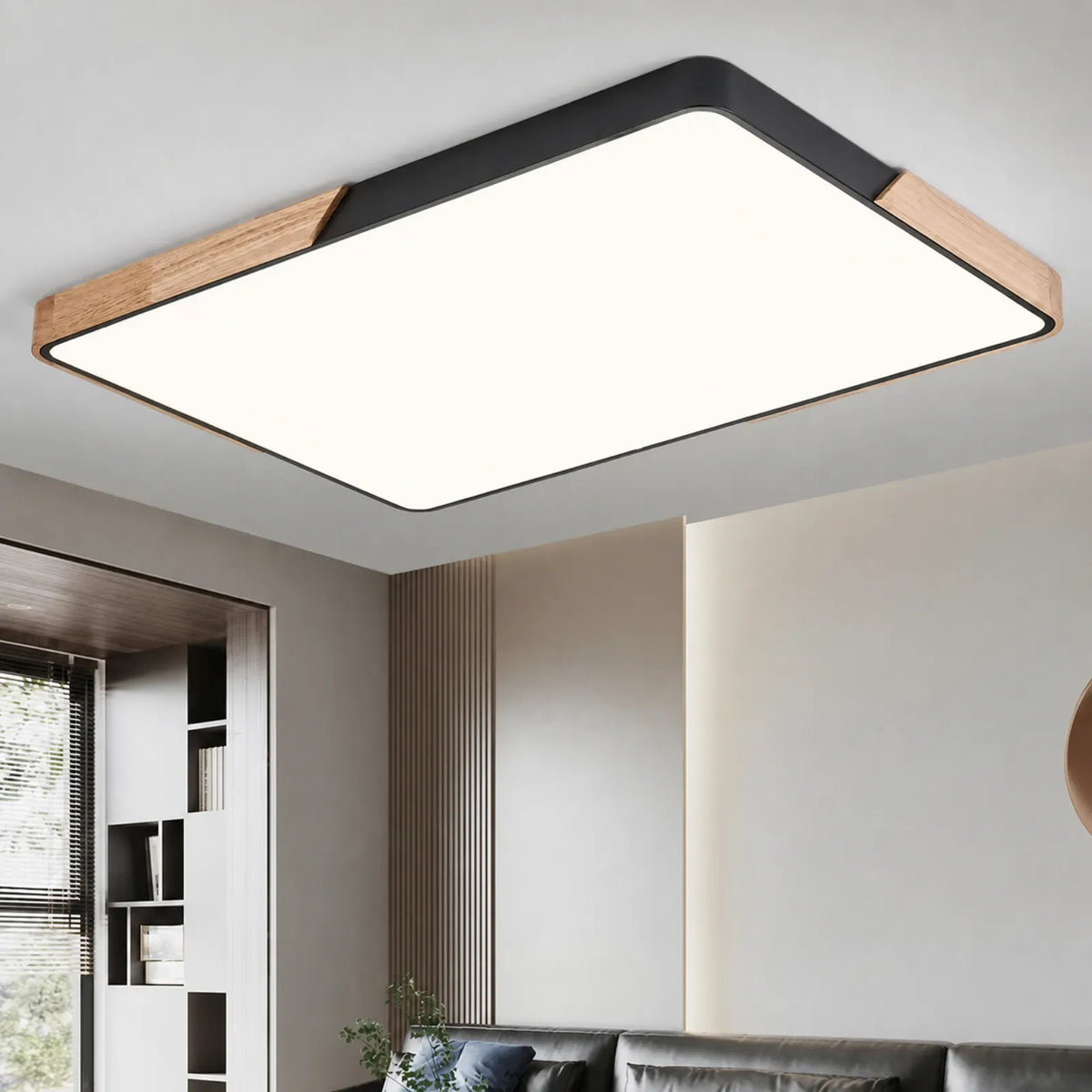 Pattern-End Rounded-Rectangle Ceiling Light