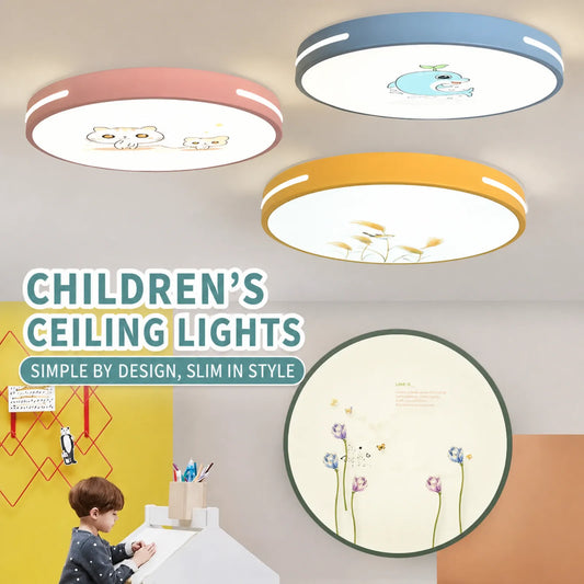 Illustrated Children's Round Ceiling Light
