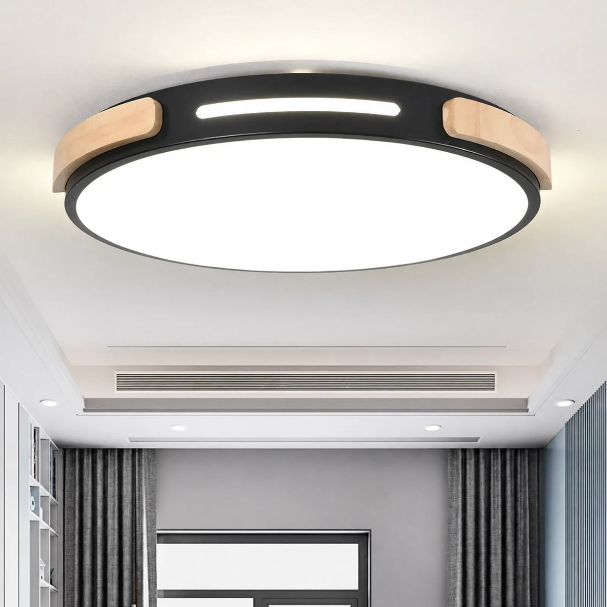 Twin Disc-Applique Round Ceiling Light