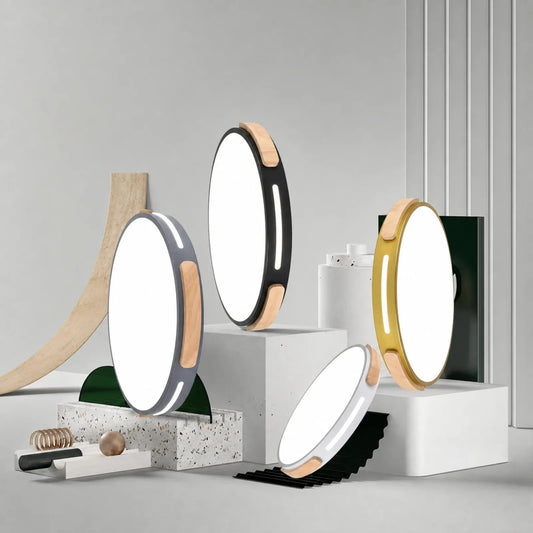 Twin Disc-Applique Round Ceiling Light