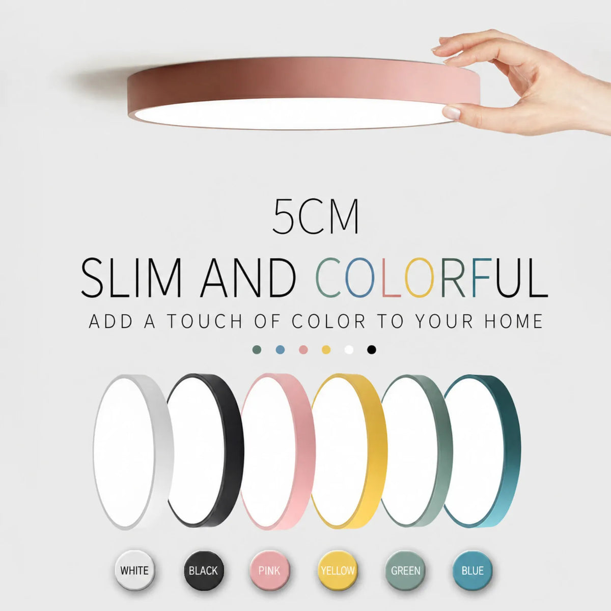 Slim Round Flush-Mount Ceiling Light
