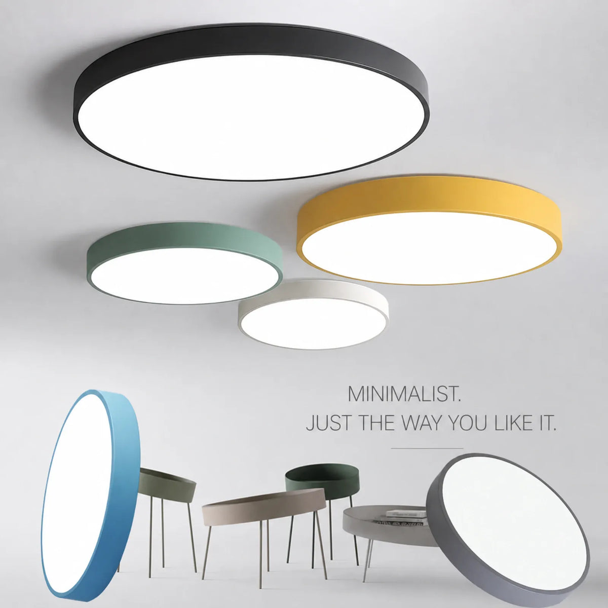 Slim Round Flush-Mount Ceiling Light