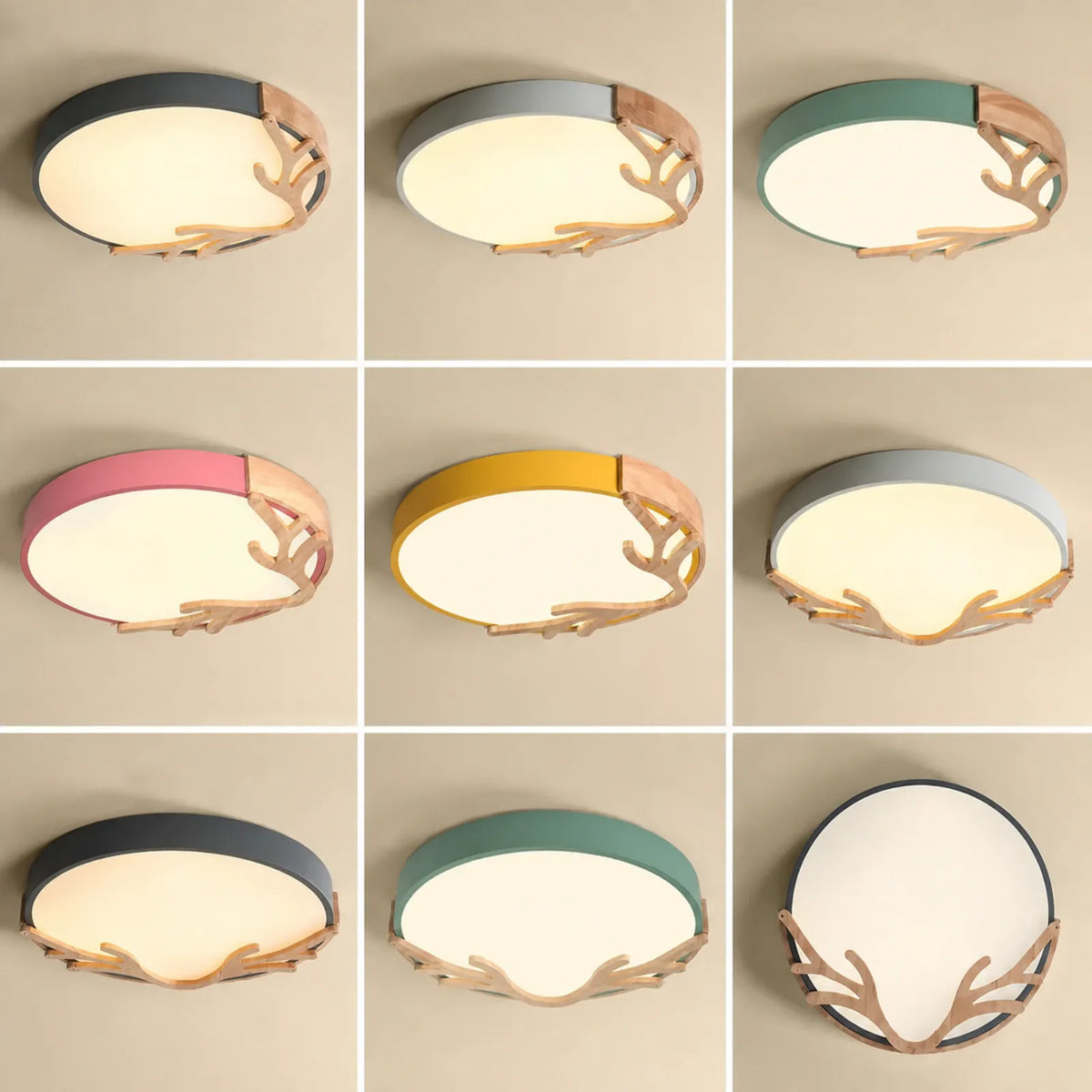 Branch-Applique Round Ceiling Light