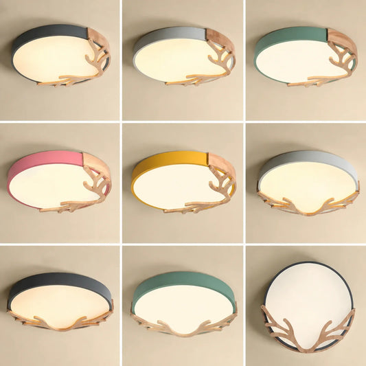 Branch-Applique Round Ceiling Light