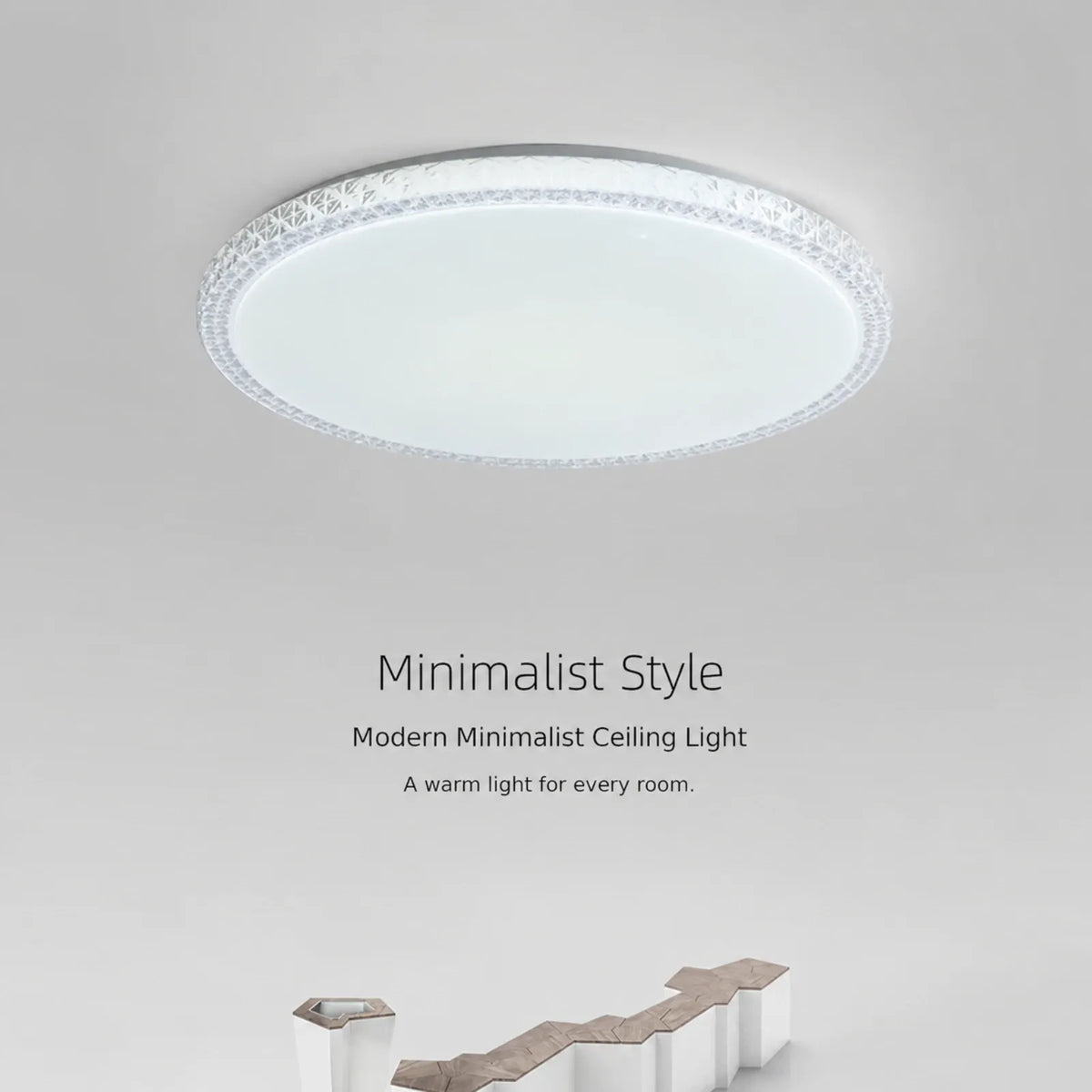 Single-Ring Faceted-Pattern Ceiling Light