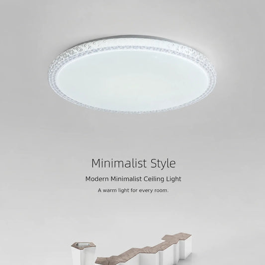 Single-Ring Faceted-Pattern Ceiling Light